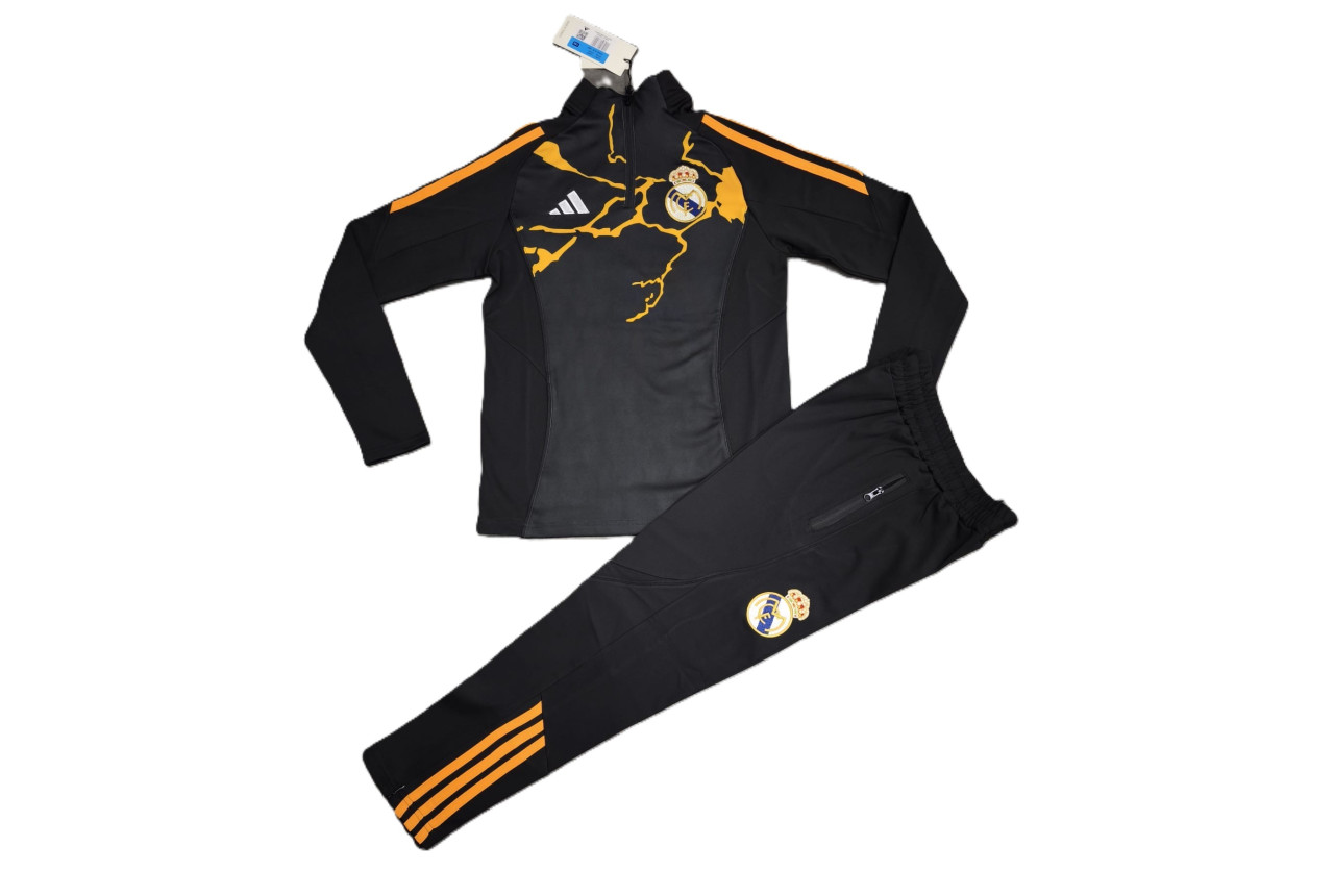 8445 Детски футболен екип тренировъчен Real Madrid  черно оранжево