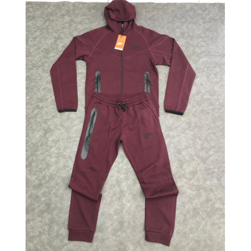 8345 Детски екип Tech Fleece светло бордо